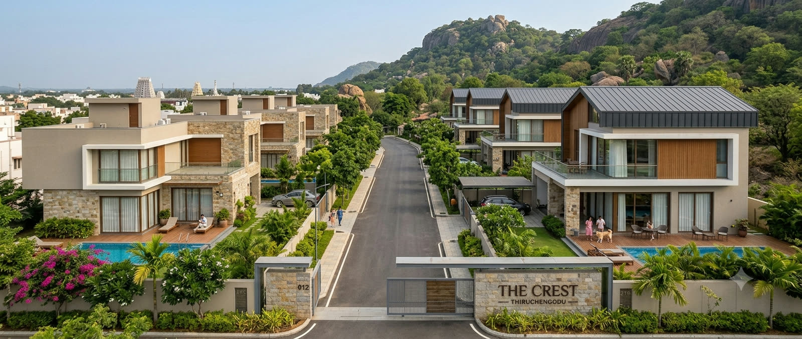 Independent villa on its own plot with private outdoor space